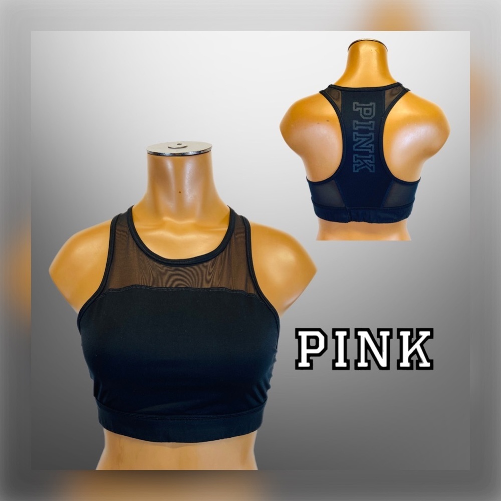 🖤 VS PINK || Crop Haute Court High Neck Sports Bra-